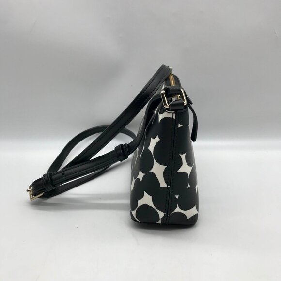 Kate Spade Black/Cream Leather Millie Grove Street Splodge Dot Crossbody - Picture 3 of 11
